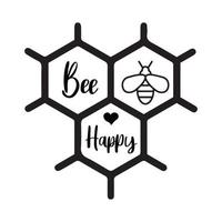 bee happy vector design