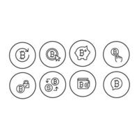 bitcoin icons vector design