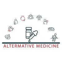 Alternative Medicine icons vector design