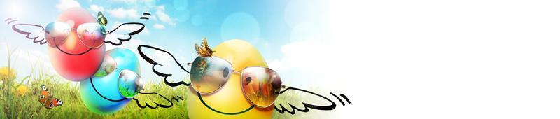 Beautiful Easter background with colorful Easter eggs photo