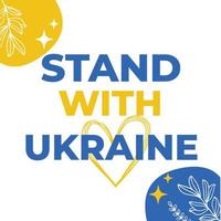 stand with ukraine concept vector design