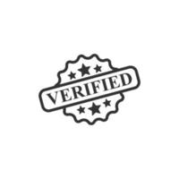 el icono marcado simple se usa para la marca verificada vector