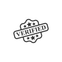 el icono marcado simple se usa para la marca verificada vector