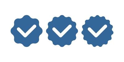 simple checked icon is used for verified mark vector