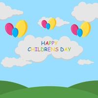 Happy children's day poster background vector