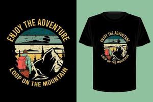 Enjoy the adventure retro vintage t shirt design vector