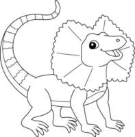 Frill Necked Lizard Coloring Page Isolated vector