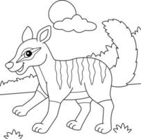 Numbat Animal Coloring Page for Kids vector