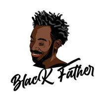 black father ,father day vector