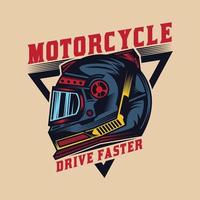 Vintage Custom Motorcycle Helmet vector