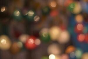 Christmas and Happy new year on blurred bokeh background. photo