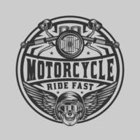 insignia vintage de motocicleta personalizada vintage