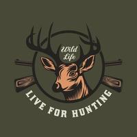 Vintage Hunting and Adventure Emblem Badge vector