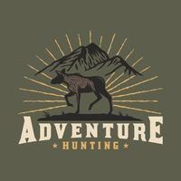 Vintage Hunting and Adventure Emblem Badge vector