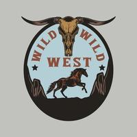 wild west cowboys vintage badge