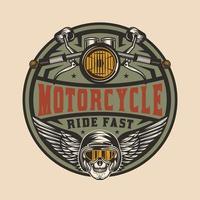 Vintage Custom Motorcycle Vintage Badge vector