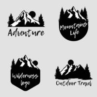 vintage adventure badge logo collection vector