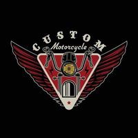 insignia vintage de motocicleta personalizada vintage vector