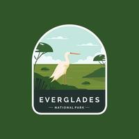 Everglades National Park Emblem patch logo illustration vector