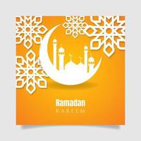 Ramadan kareem islamic festival greeting beautiful background. -  Vector .