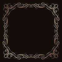 Luxury golden floral frame design elegant background vector