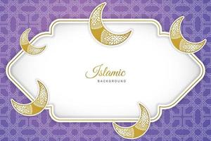 purple and pink luxury islamic arch background with decorative ornament pattern. -  Vector. vector