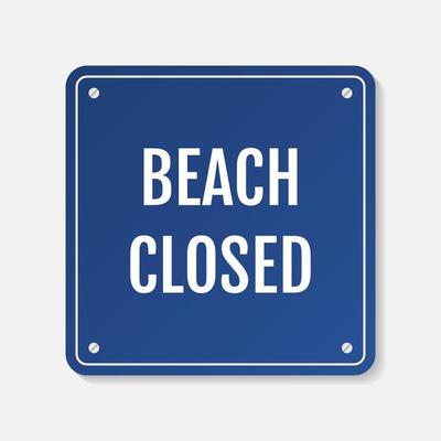 Beach closed signboard design. - Vector.