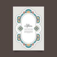 Flat iftar party invitation. - Vector. vector