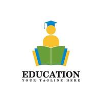 Colorful Education Logo Design Concept vector