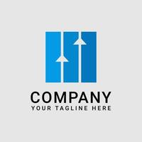 Design a Square-Shaped Business Logo With a Combination of Arrows vector