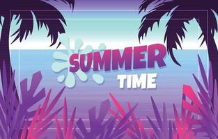 Sea Beach Landscape Summer Sale Holiday Event Promotion Template vector