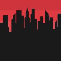 evening city silhouette vector