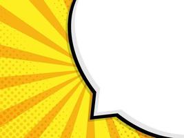 comic book pop art with blank speech bubble vector