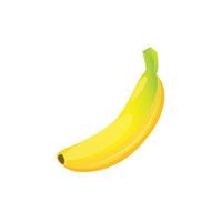 yellow fresh banana fruit logo vector icon symbol design illustration