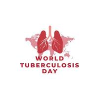 cartel día mundial de la tuberculosis logo vector icono símbolo ilustración diseño