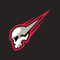 logotipo de esports del meteorito del cráneo vector