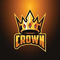 Crown Esports Logo Design Templates vector