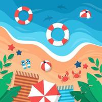 Beach Scenery Activities Background Design vector