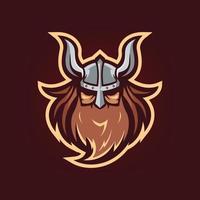 plantillas de logotipo de mascota vikinga vector