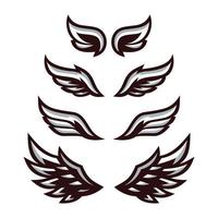 plantillas de diseño de logotipo de colección de alas vector