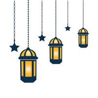 Ramadan kareem Hanging Lanterns vector