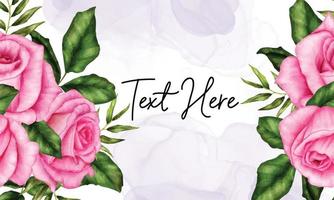 Beautiful hand drawn watercolor flowers background vector