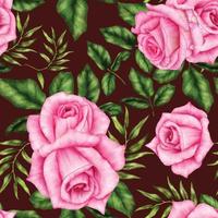 Beautiful watercolor flower seamless pattern vector