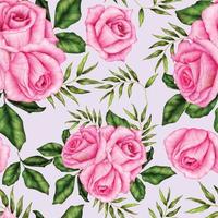 Beautiful watercolor flower seamless pattern vector