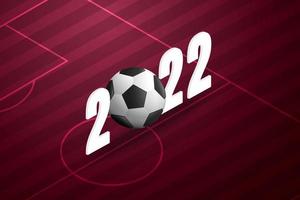 Football 2022 of Qatar and purple background. vector