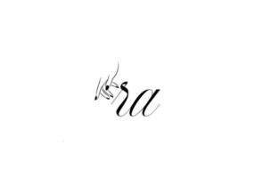 Letter RA Monogram design elements graceful template Gold Beauty Industry fashion logo cosmetics business natural vector