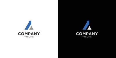 Modern and professional letter A initial investment logo design vector