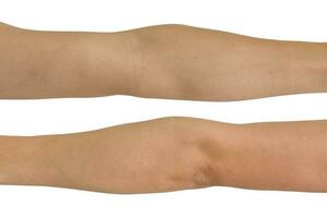 Front and back arms isolated on white background. with clipping path.