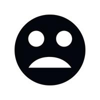 Sad emoticon isolated illustration on white background vector