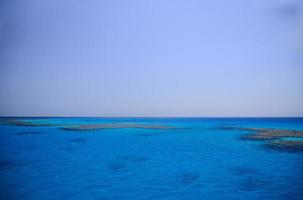 Egypt with coral and blue sea photo